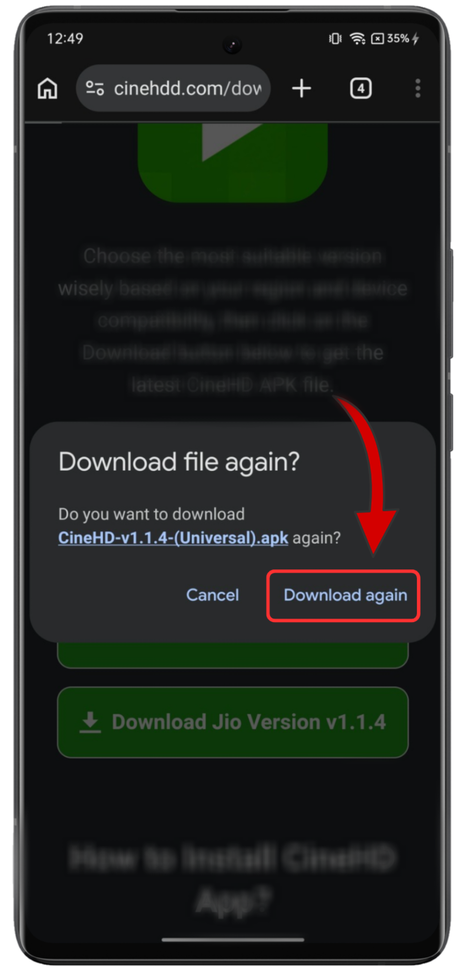 Install CineHD 1 Install CineHD 1