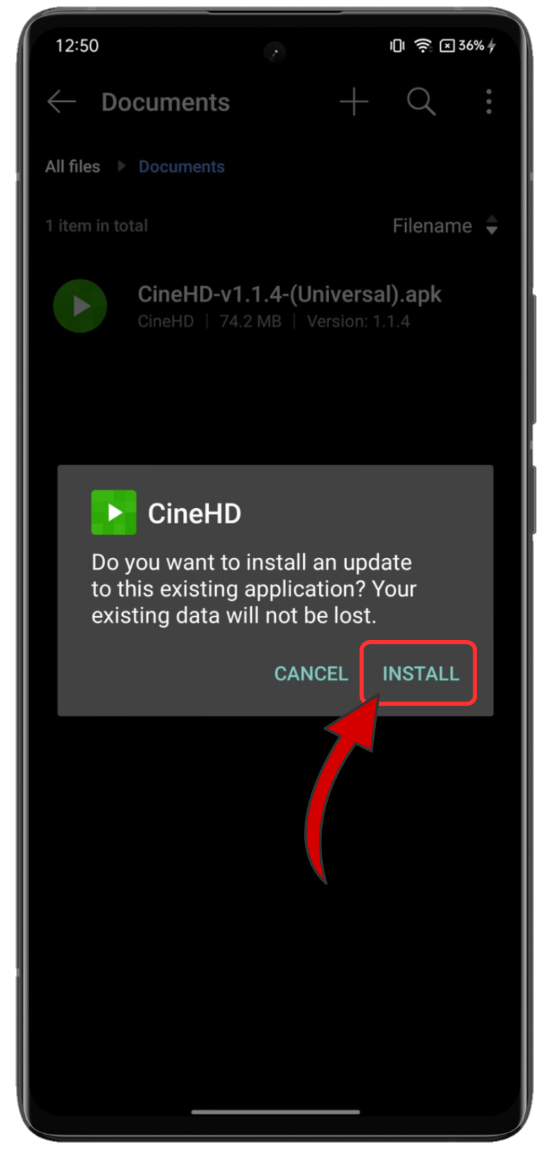 Install CineHD 3 Install CineHD 3